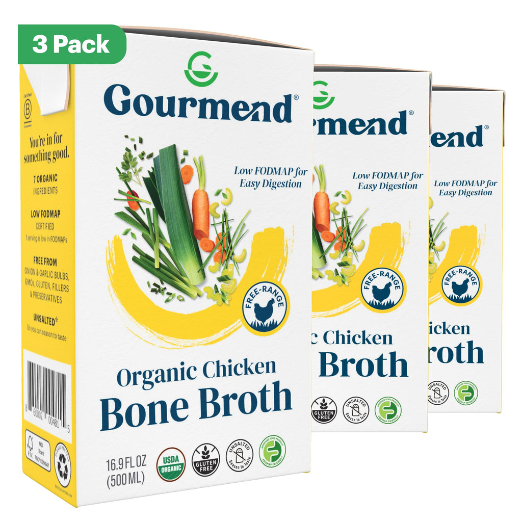 Organic Unsalted Chicken Bone Broth 16.9oz 3 Pack A11142
