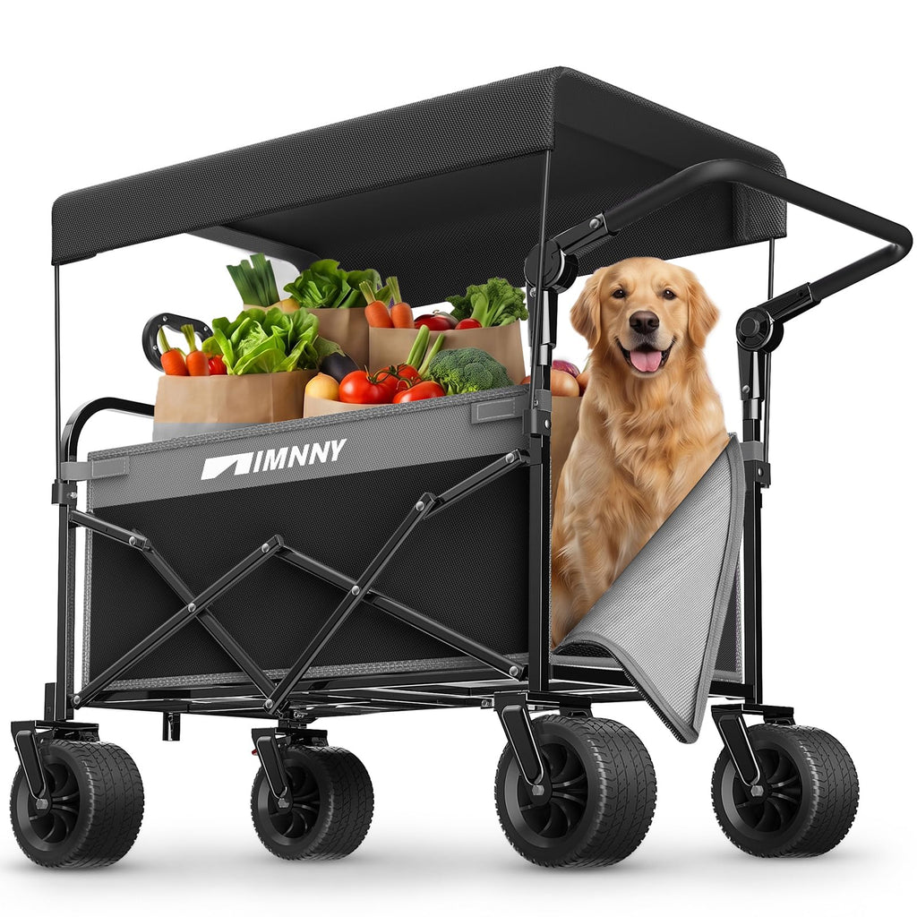 Collapsible Wagon with Canopy Black X8691