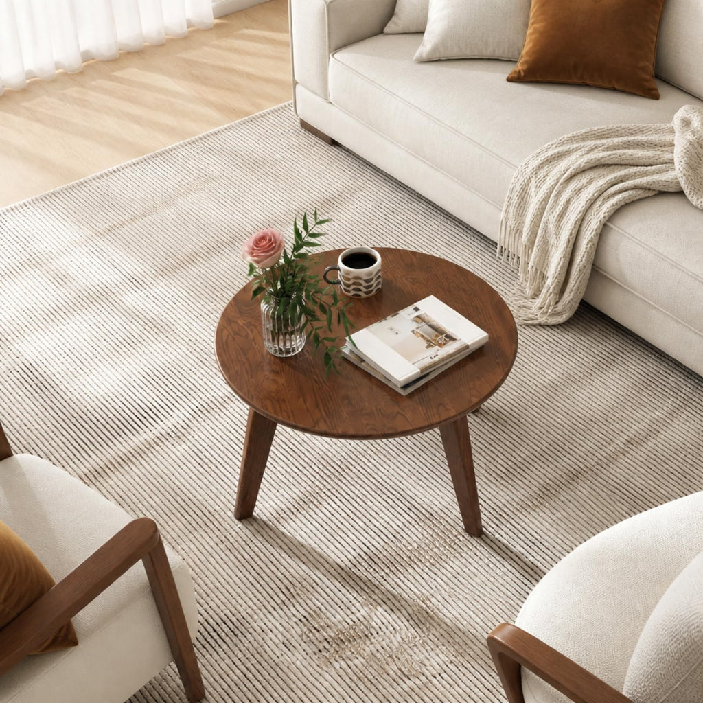 Solid Wood Round Coffee Table T538