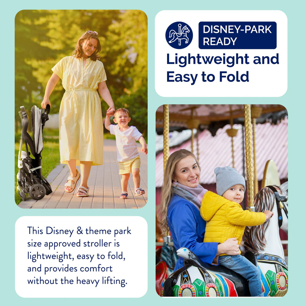 Lightweight Umbrella Stroller with Reclining Seat and Canopy, Slate Gray X1610