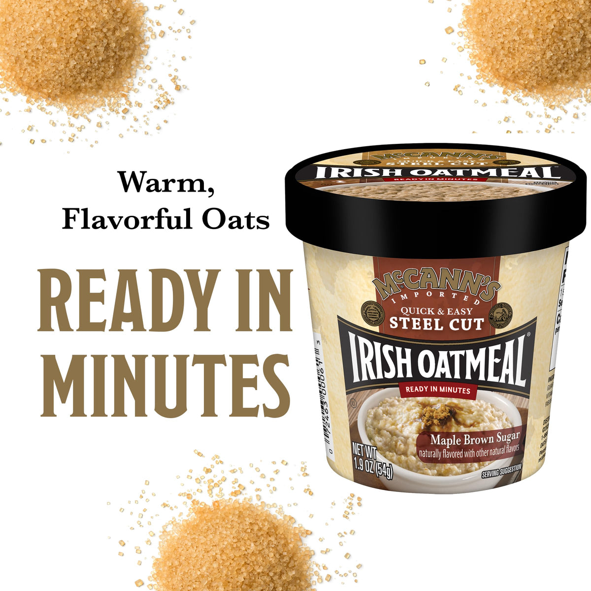 Instant Oatmeal Cup Maple Brown Sugar 1.9 Ounce Pack of 12 U292383
