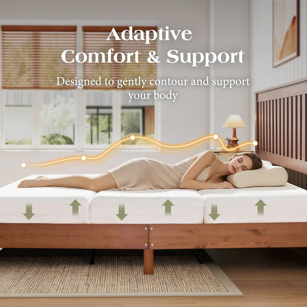 Queen Foldable Memory Foam Mattress with Cooling Gel Z281044
