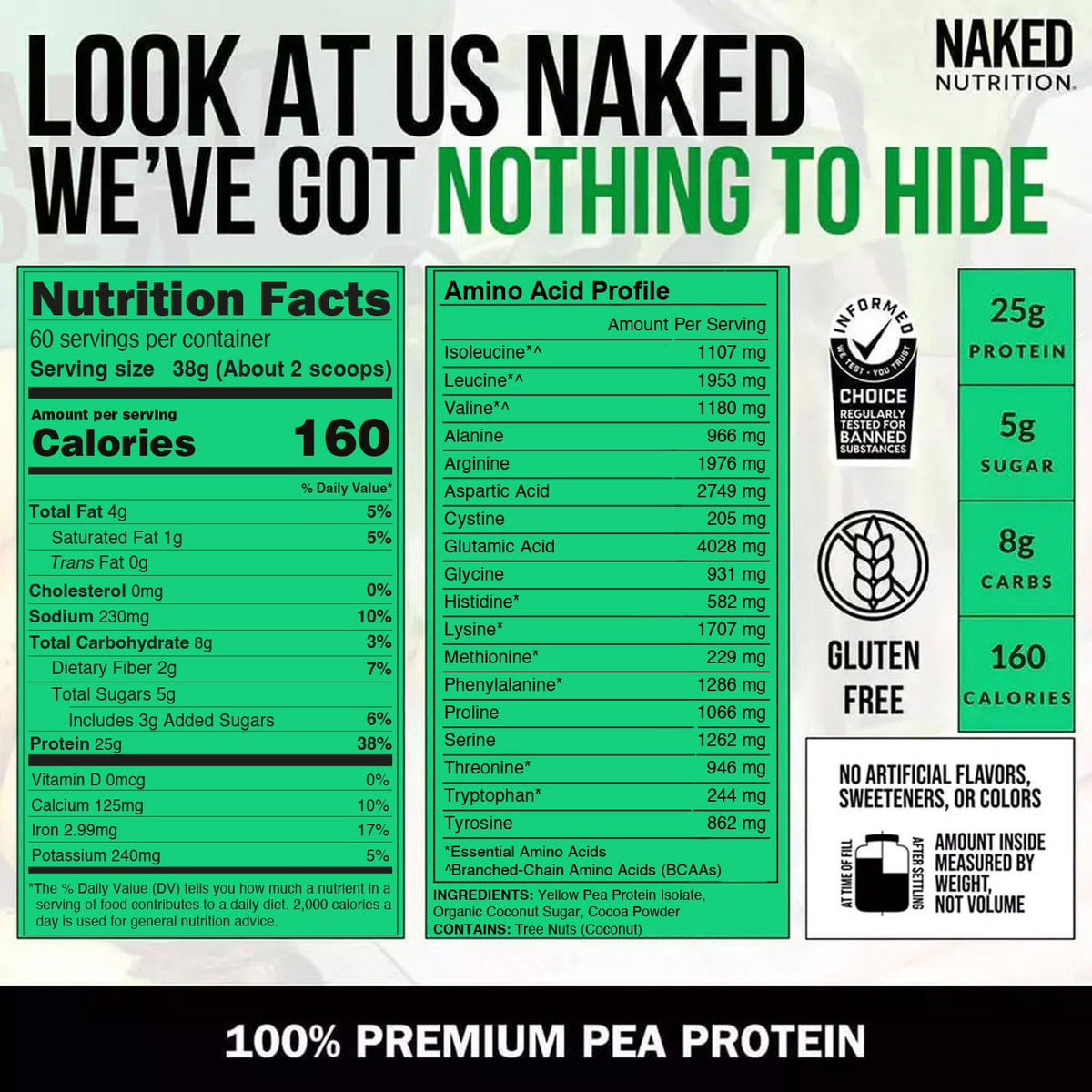 Chocolate Pea Protein Isolate 5LB and Micronized Creatine Monohydrate 500g Vegan Non-GMO K89922