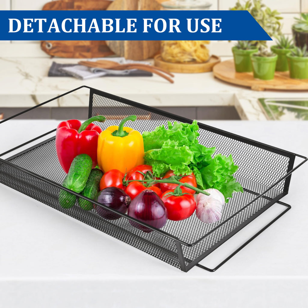 3 Tier Rectangular Metal Fruit Basket Y97872