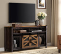 Dark Walnut Black Entertainment Center H47257