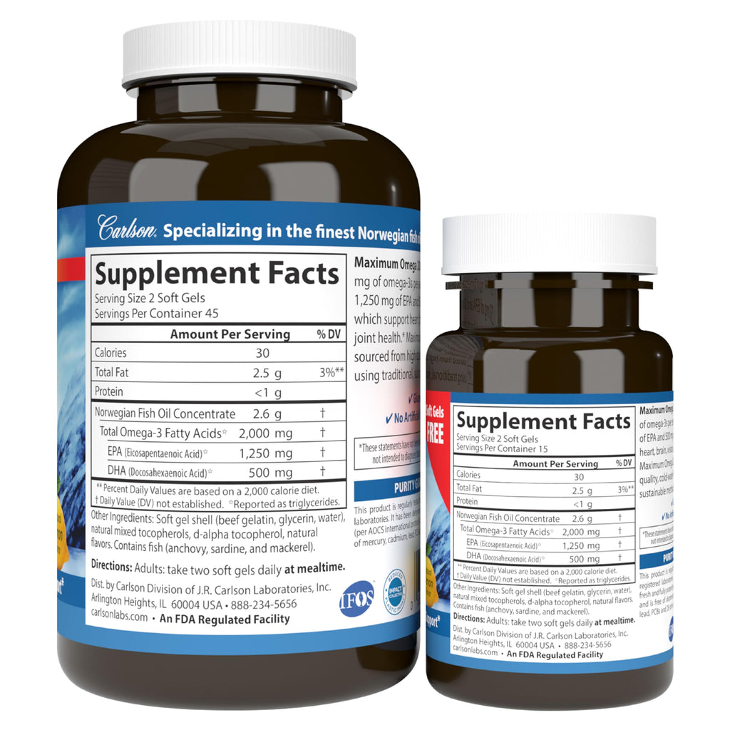 Wild-Caught 2000 mg Lemon Softgels R195