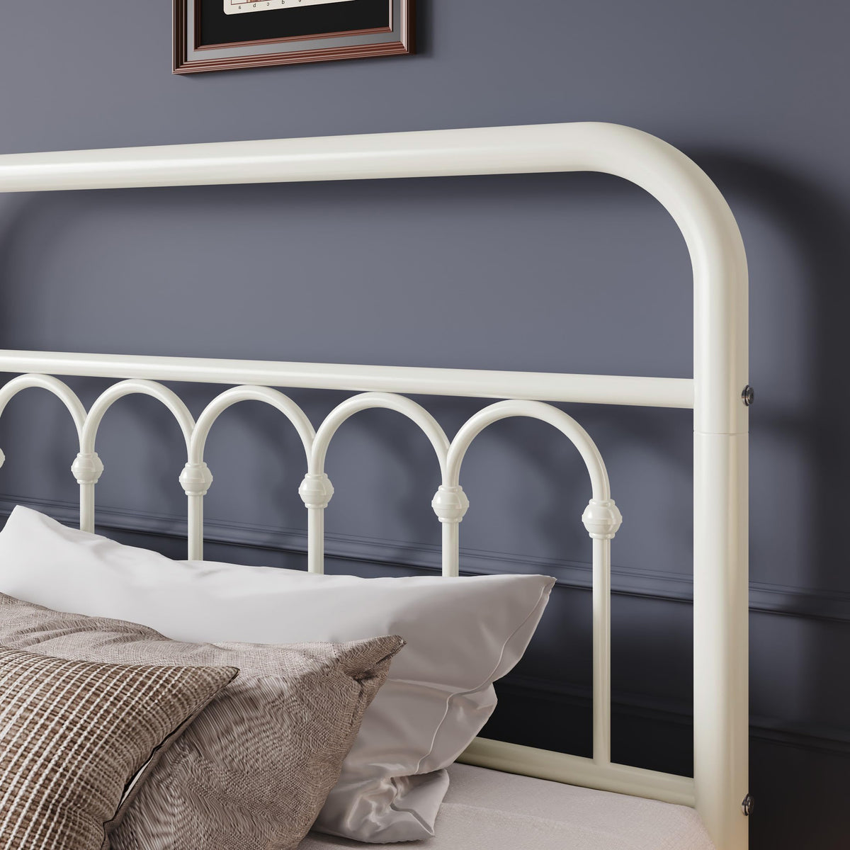 Twin Size Metal Platform Bed Frame with Headboard S68558