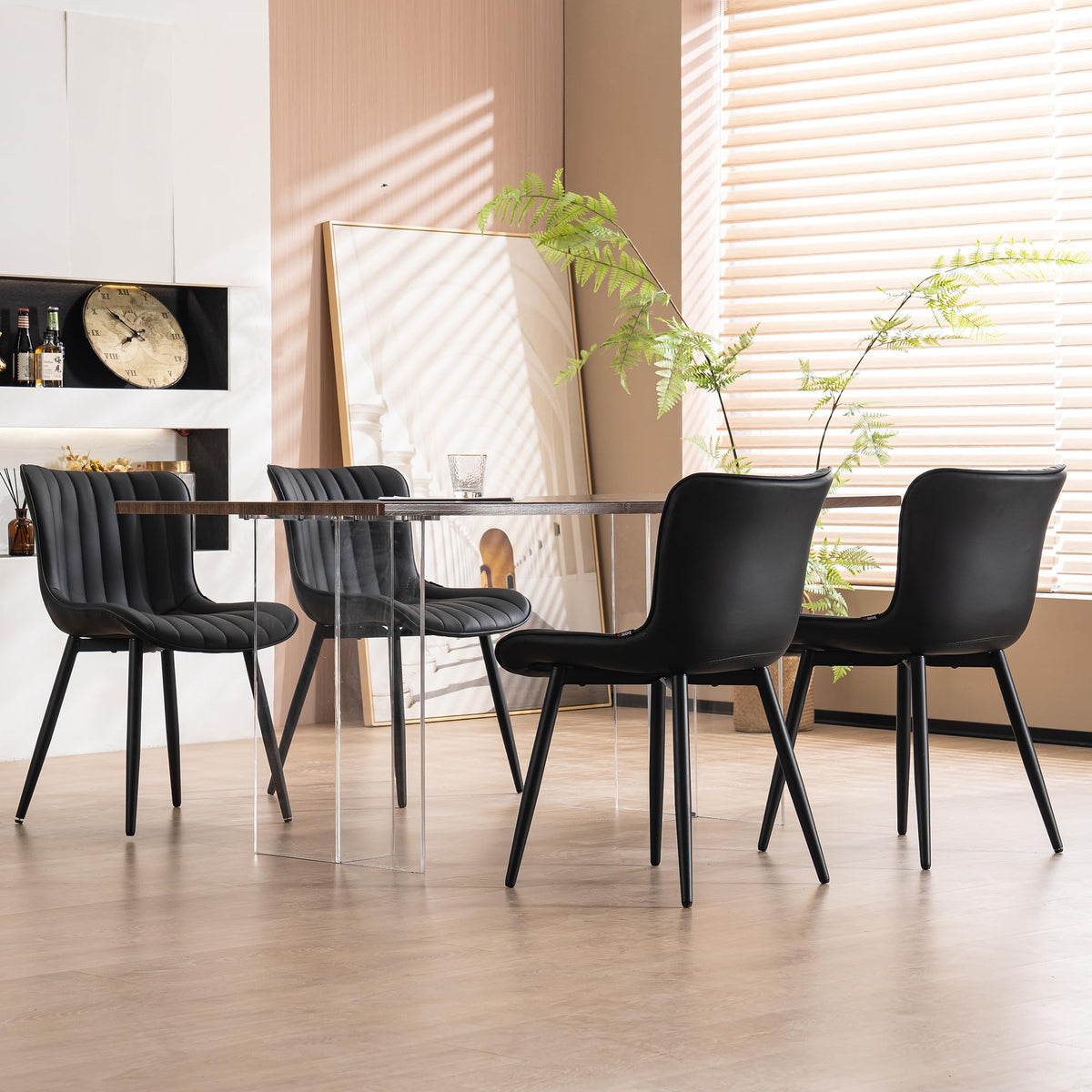Black Dining Chairs Set of 2 P48741