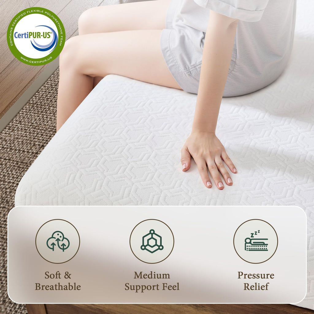 Queen Foldable Memory Foam Mattress with Cooling Gel Z281044