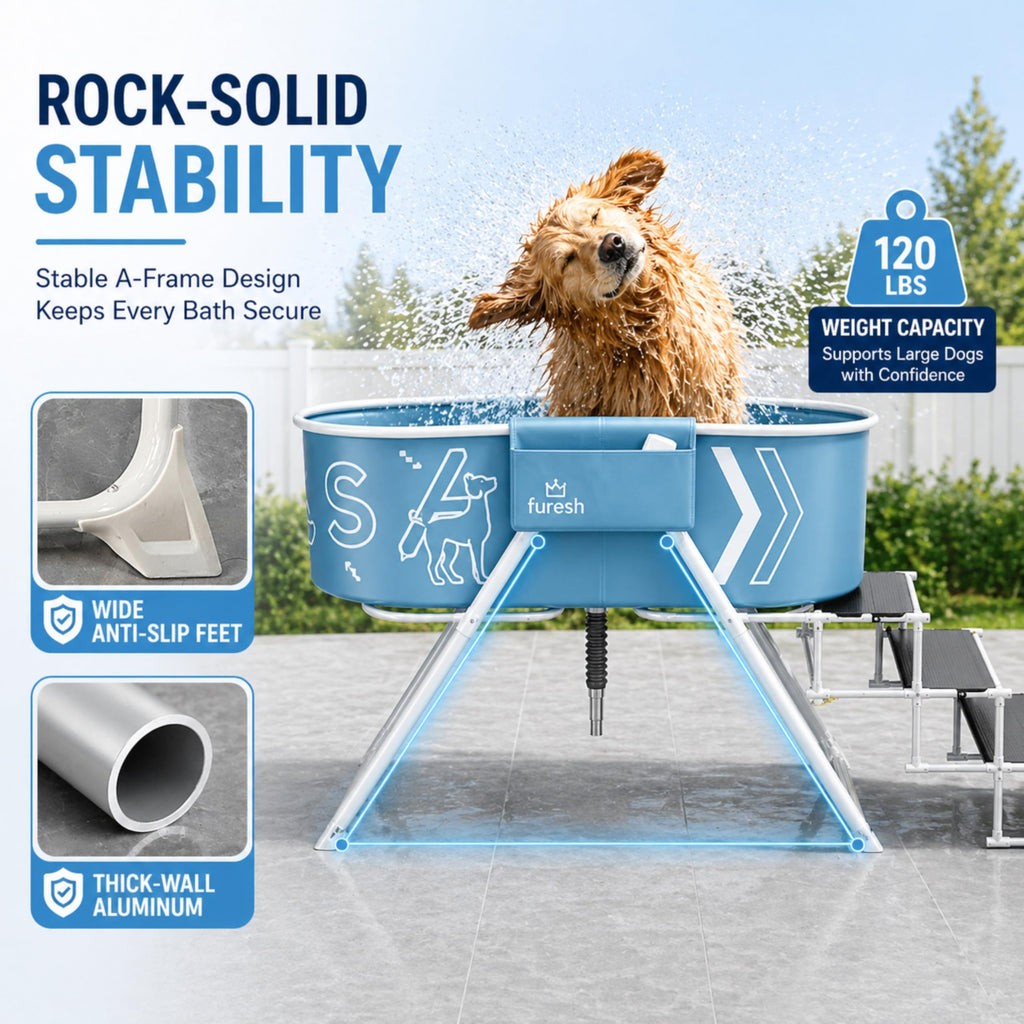 Foldable Dog Washing Station with Stairs M762572