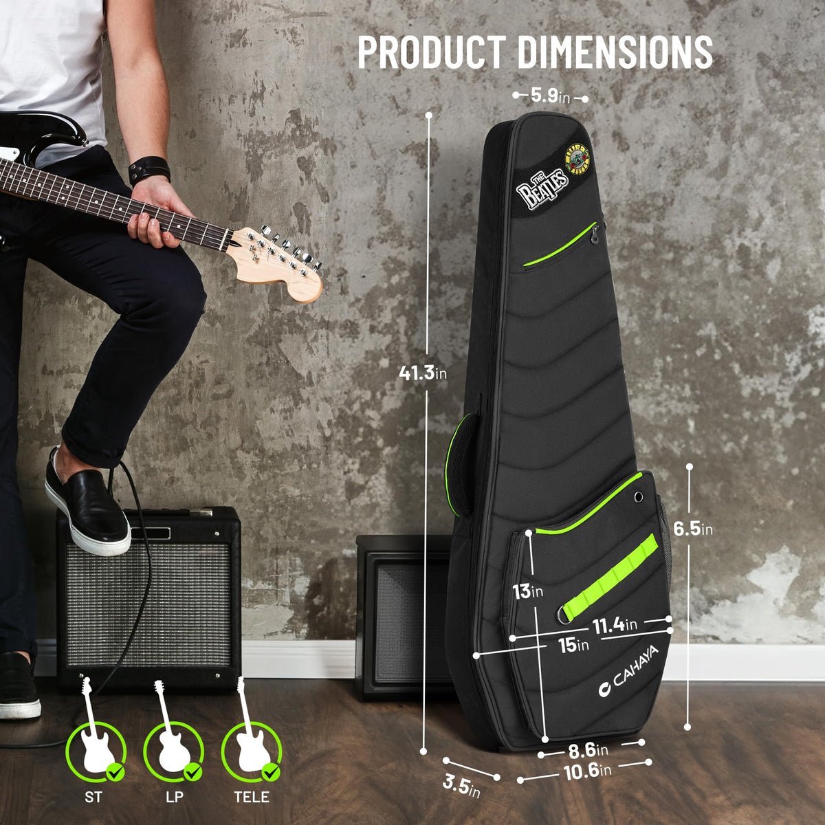0.47in Thick Padding Electric Guitar Bag V1696