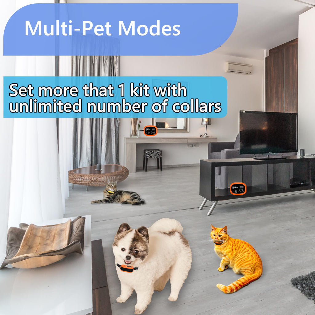 Wireless Indoor Electric Pet Barrier for 2 Dogs O1109