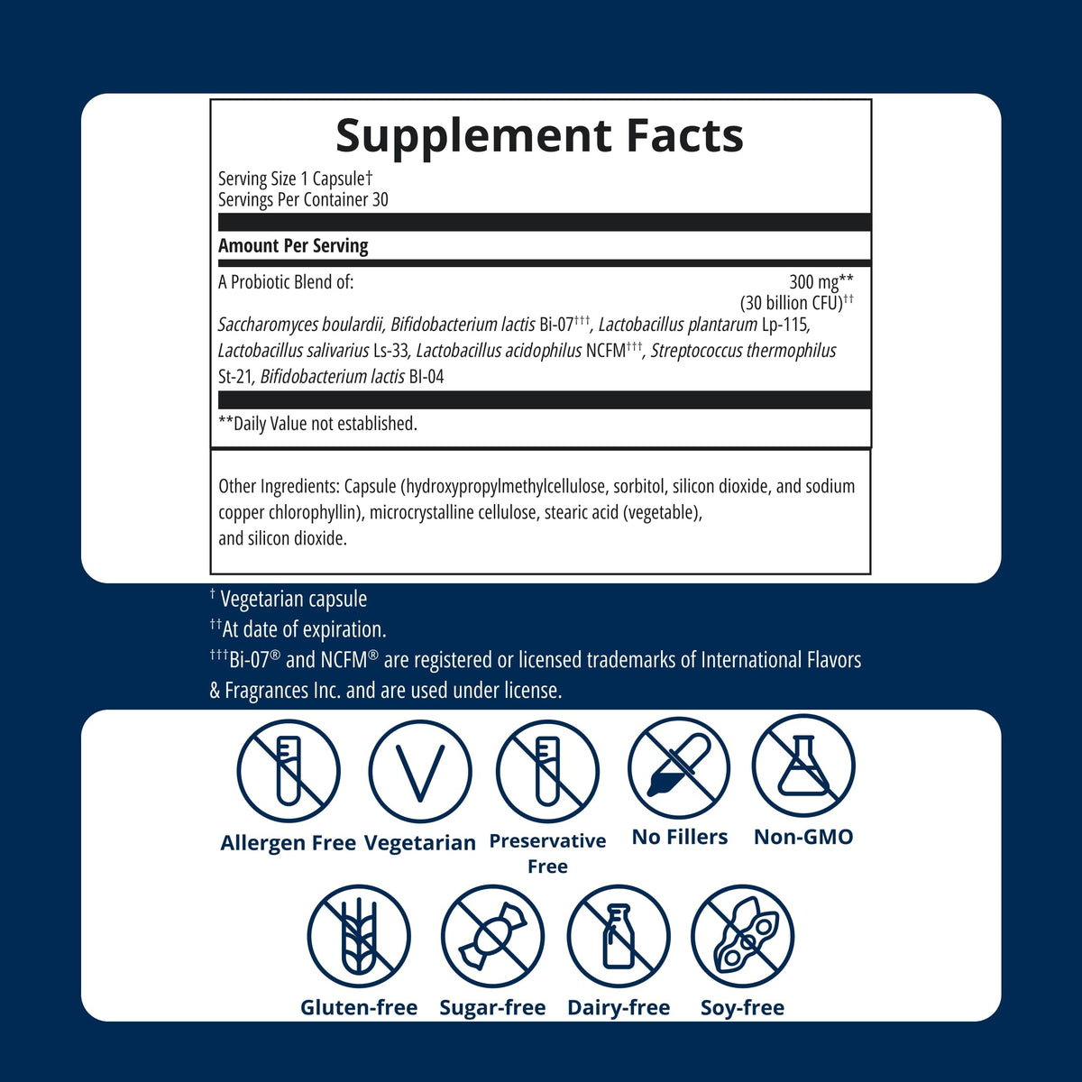 Shelf-Stable Probiotic 30 Capsules J64584