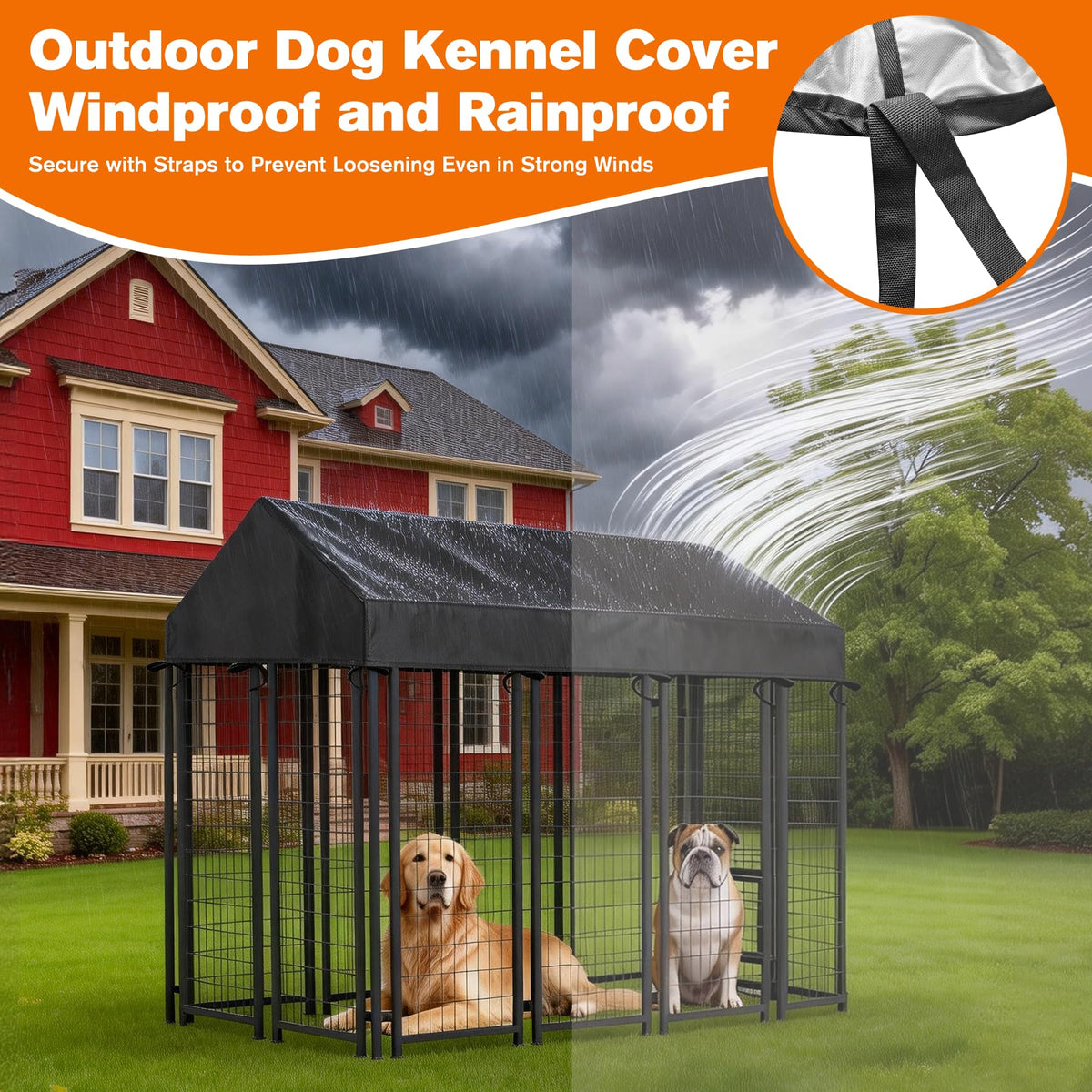 10' x 10' Waterproof 600D Oxford Dog Kennel Cover C760