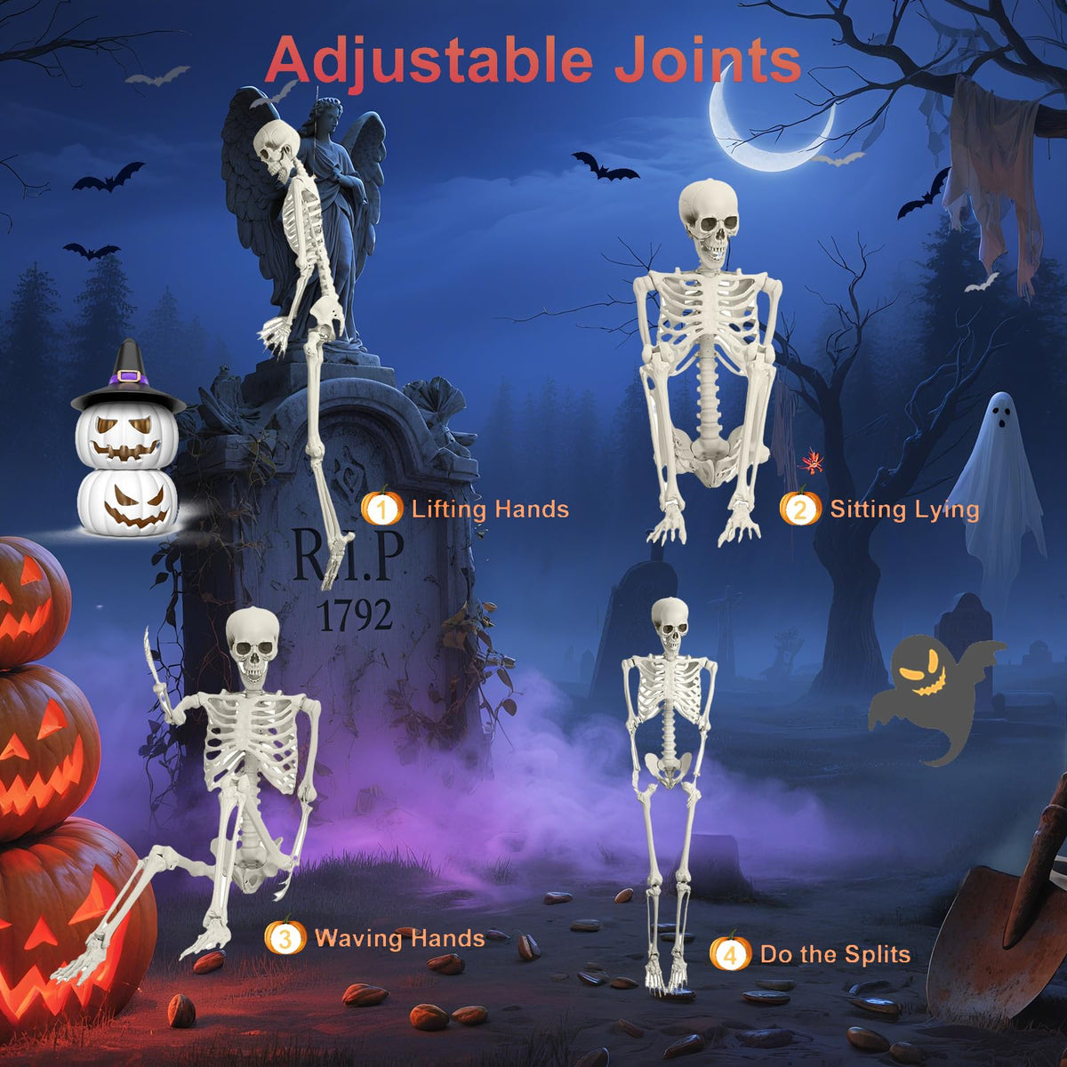 5.4FT Posable Life Size Skeleton U336