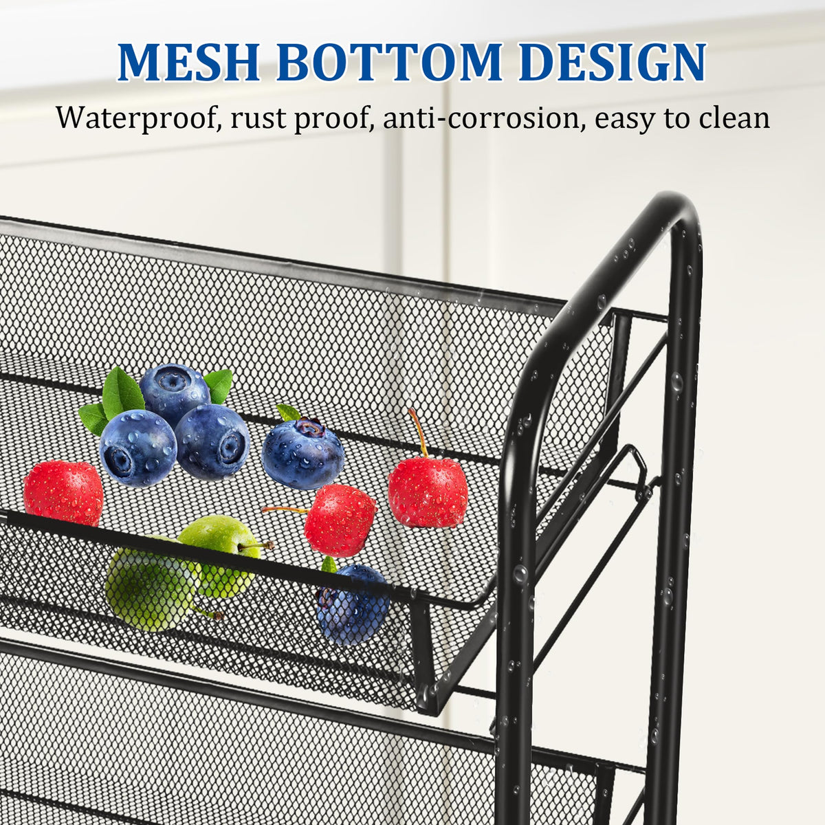 3 Tier Rectangular Metal Fruit Basket Y97872
