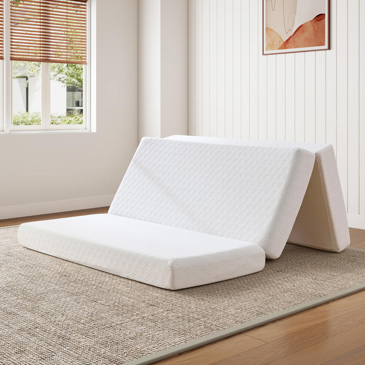 Queen Foldable Memory Foam Mattress with Cooling Gel Z281044