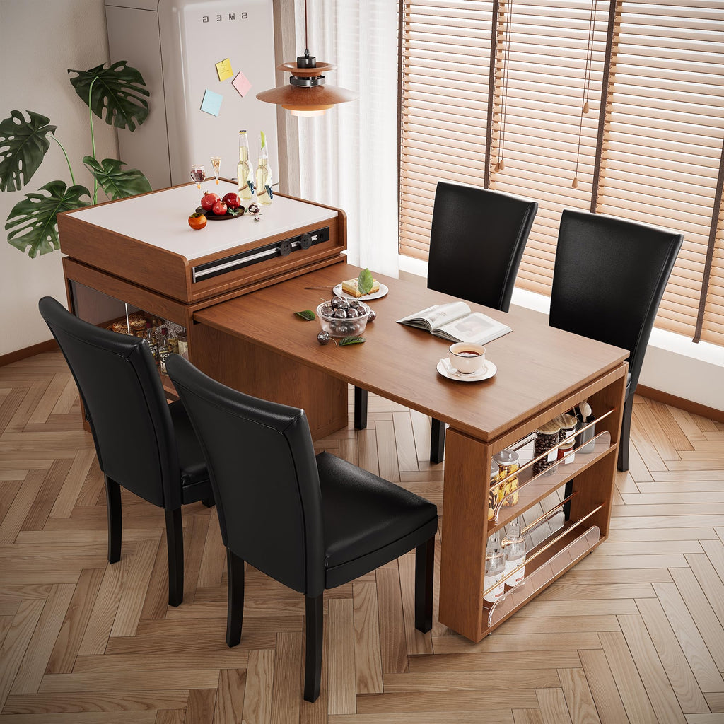 Set of 6 Solid Wood Upholstered Dining Chairs P869715