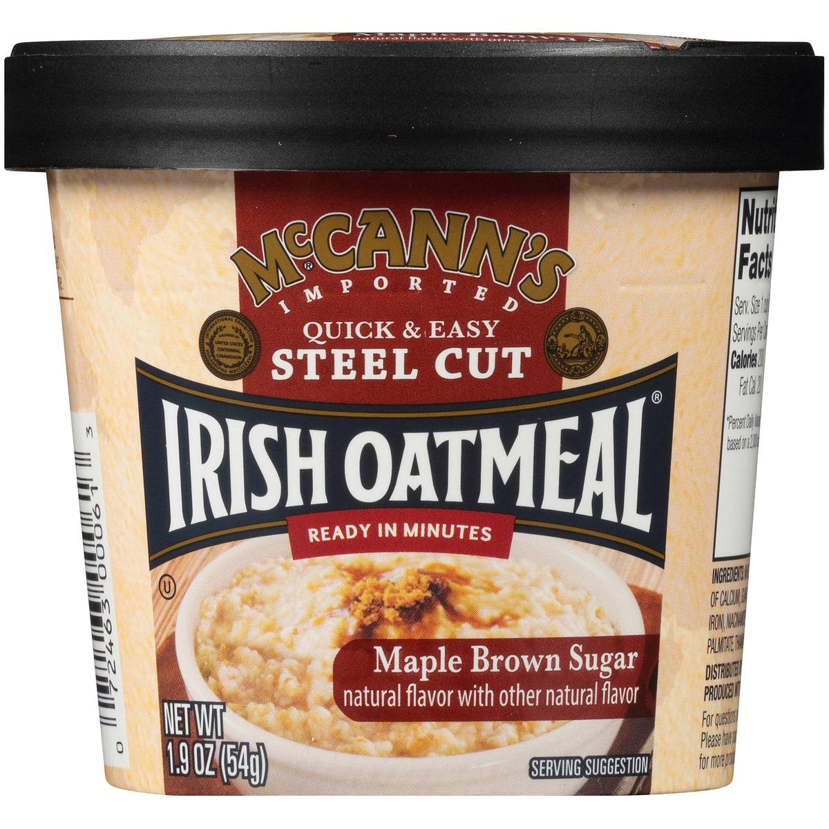 Instant Oatmeal Cup Maple Brown Sugar 1.9 Ounce Pack of 12 U292383