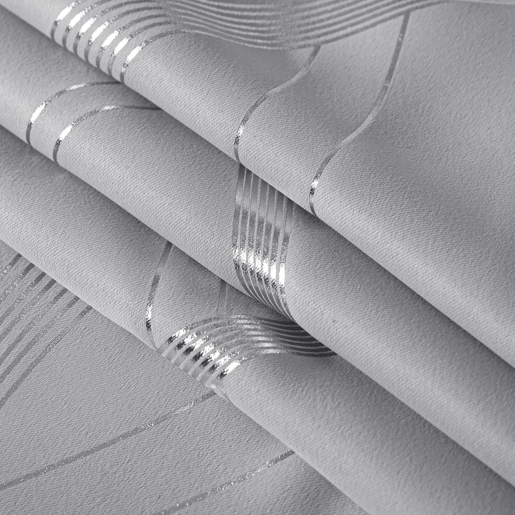 Silver Grey Pattern Curtains 52 x 84 Inch S987675