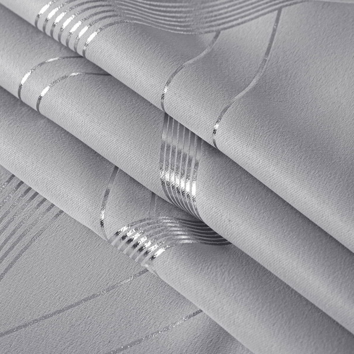 Silver Grey Pattern Curtains 52 x 84 Inch S987675