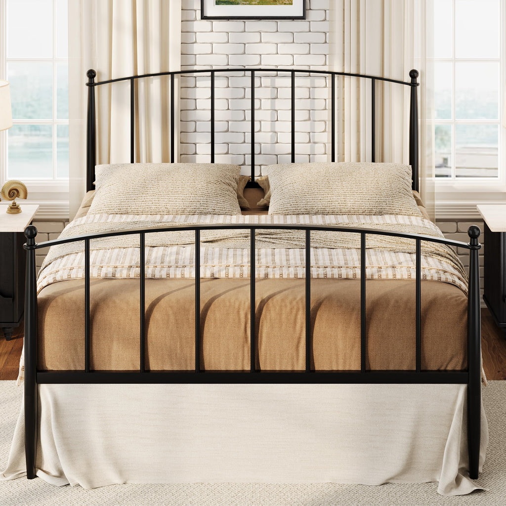 Full Size Black Metal Platform Bed Frame A8685